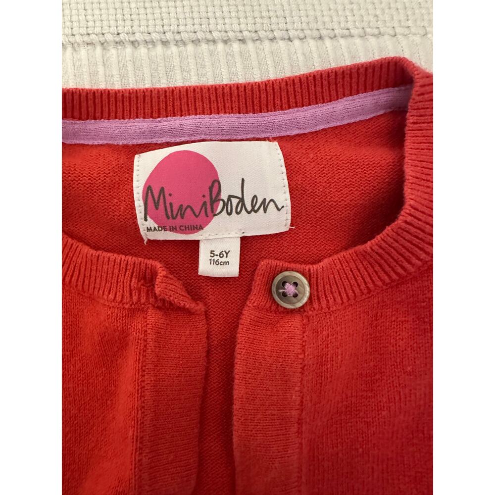 Mini Boden 5-6y Red Cardigan - Picture 3 of 3